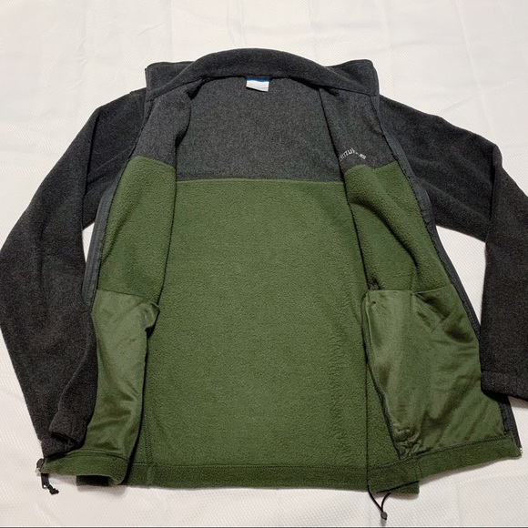 Columbia Steens Mountain Fleece Jacket, Small, Green/Grey - Picture 3 of 9
